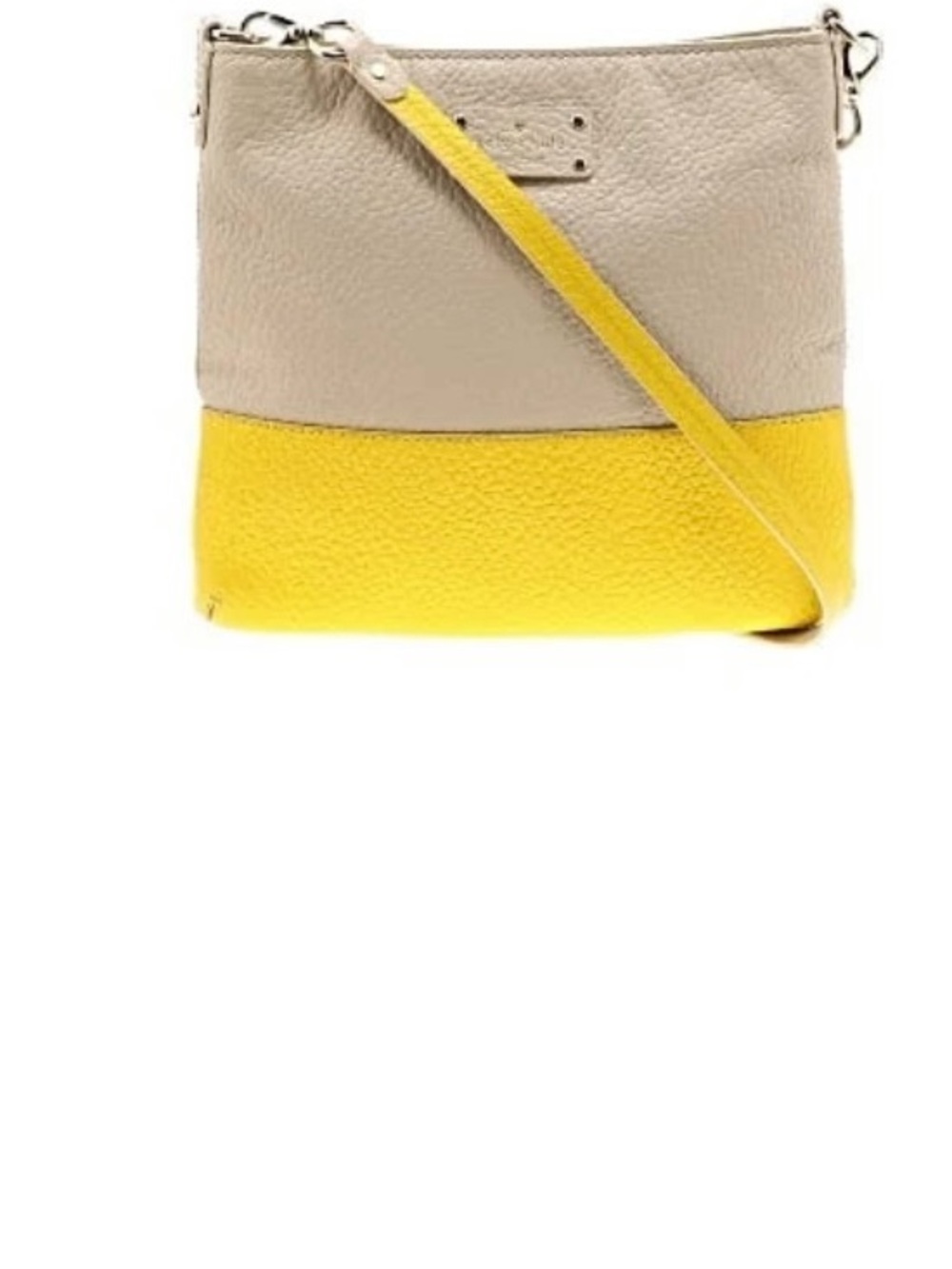 kate spade Beige and Yellow Two-Tone Pebble Leather Crossbody